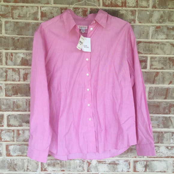 Talbots Tops - Talbots Pink Cotton Button Down Dress Shirt 16